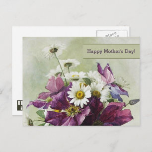 Carte Postale Happy Mother's Day. Flower Painting Fine Art 