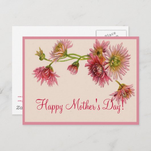 Carte Postale HAPPY MOTHER'S DAY MUMS par SHARON SHARPE (Devant / Derrière)