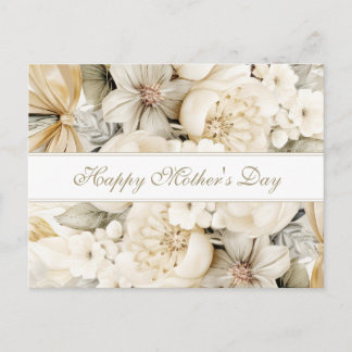 Carte Postale Happy Mother's Day Vanilla cream Floral script
