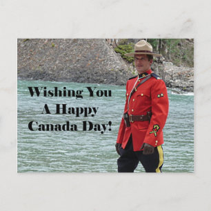 Carte Postale Happy Mountie Happy Canada Day Funny Photo