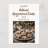 Carte Postale Happy National Gingerbread Cookie Day | Nov 21st (Devant)