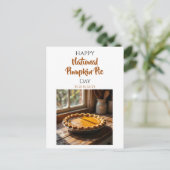 Carte Postale Happy National Pumpkin Pie Day Recipe  (Debout devant)