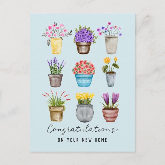 Carte Postale Happy New Home Accueil Félicitations Chic (Devant)