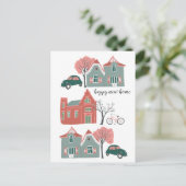 Carte Postale Happy New Home Félicitations Ménage Ménage Cute (Debout devant)