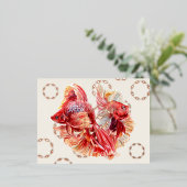 Carte postale Happy Nowruz Goldfish & Bubbles Foil (Debout devant)