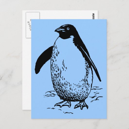 Carte Postale Happy Penguin (Devant / Derrière)