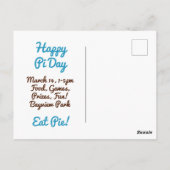 Carte postale Happy Pi Day (Dos)