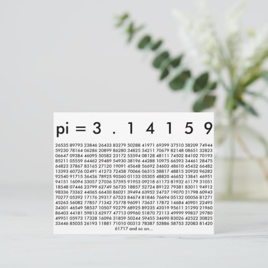 Carte Postale Happy Pi Day Chiffres mathématiques 3.14 Mathémati (Debout devant)