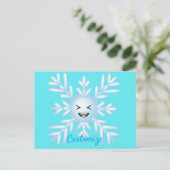 Carte Postale Happy Snowflake Emoticon Thunder_Cove (Debout devant)