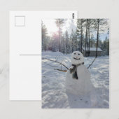 Carte Postale Happy Snowman photos d'hiver originales (Devant / Derrière)