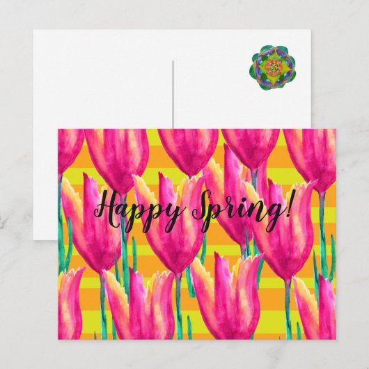 Carte postale Happy Spring (Devant / Derrière)