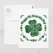 Carte Postale Happy St Patrick (Devant / Derrière)