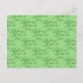 Carte Postale Happy St Patrick's Day Shamrock Clover manuscrit (Devant)