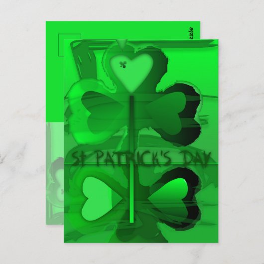 Carte postale Happy St Patrick's Day V (Devant / Derrière)