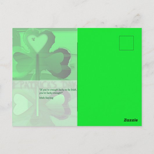 Carte postale Happy St Patrick's Day V (Dos)