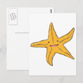 Carte Postale Happy Starfish (Devant / Derrière)