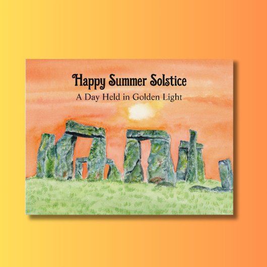 Carte Postale Happy Summer Solstice Stonehenge