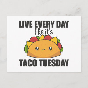 Carte Postale Happy Taco Tuesday - Mexican Food Postcard