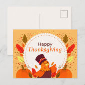 Carte Postale Happy Thanksgiving (Devant / Derrière)