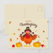 Carte Postale Happy Thanksgiving (Devant / Derrière)