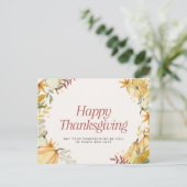 Carte Postale Happy thanksgiving (Debout devant)