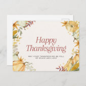 Carte Postale Happy thanksgiving (Devant / Derrière)