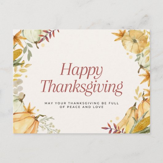 Carte Postale Happy thanksgiving (Devant)