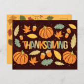 Carte Postale Happy Thanksgiving (Devant / Derrière)