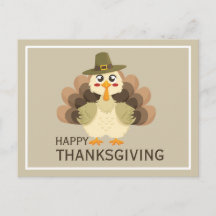 Happy Thanksgiving Simple Cute Funny Turkey