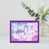 Carte Postale Happy Thoughts Rainbow (Debout devant)