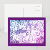 Carte Postale Happy Thoughts Rainbow (Devant / Derrière)