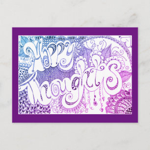 Carte Postale Happy Thoughts Rainbow