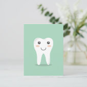 Carte Postale Happy Tooth dessin dentiste brosse à dents brosse (Debout devant)