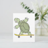 Carte Postale Happy Tortoise Riding Skate Board (Debout devant)