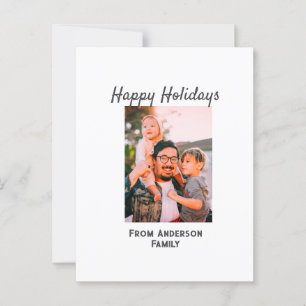 Carte Postale Happy vacances photo moderne amour simple mo famil