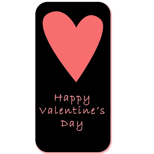 Carte Postale Happy Valentine’s Day Postcard | Pink Heart