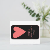 Carte Postale Happy Valentine’s Day Postcard | Pink Heart (Debout devant)