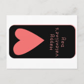 Carte Postale Happy Valentine’s Day Postcard | Pink Heart (Devant)