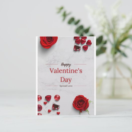 Carte Postale Happy Valentine's Day (Debout devant)