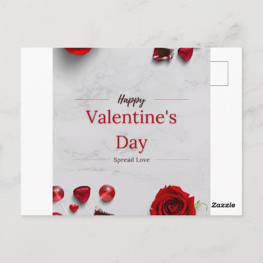 Carte Postale Happy Valentine's Day (Dos)