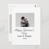 Carte Postale Happy Valentine's day couple photo modern simple t (Devant / Derrière)