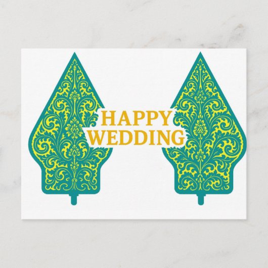 Carte Postale Happy Wedding Postcards (Devant)