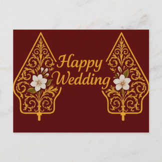 Carte Postale Happy Wedding Postcards 