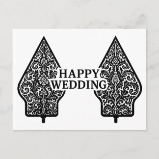 Carte Postale Happy Wedding Postcards 