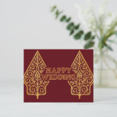 Carte Postale Happy Wedding Postcards  (Debout devant)