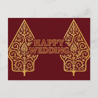 Carte Postale Happy Wedding Postcards 