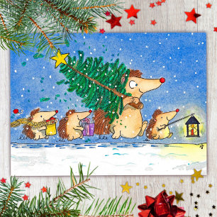 Carte Postale Happy Winter Holidays postcard by N. Janes