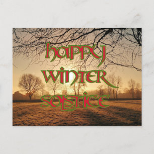 Carte postale Happy Winter Solstice : Soleil hiver