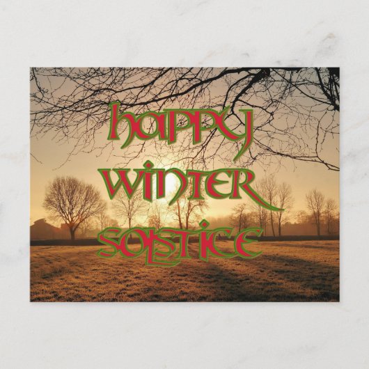 Carte postale Happy Winter Solstice : Winter Sun (Devant)