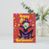 Carte postale Happy Witch Halloween (Debout devant)